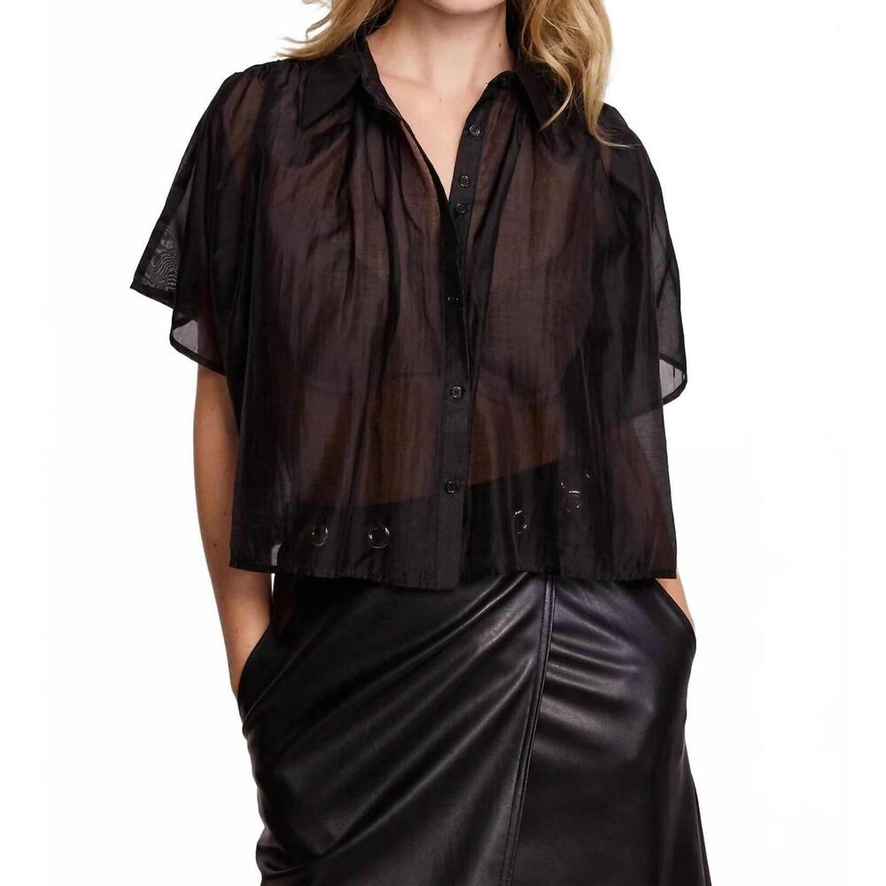NEW THE SHIRT hayden short sleeve shirt in black